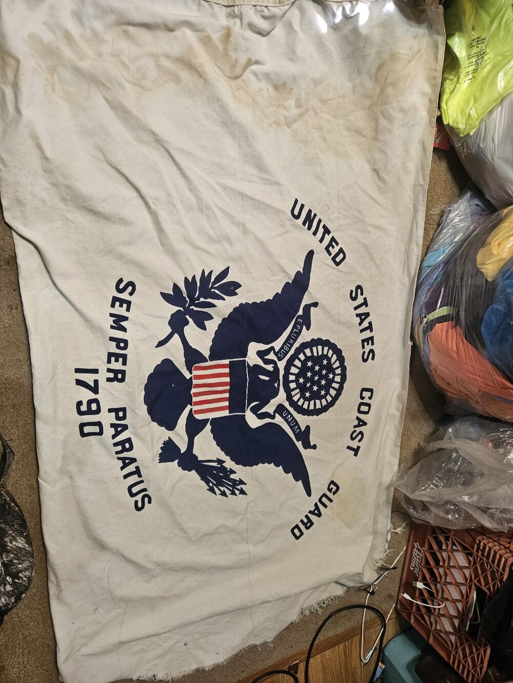 United States Coast Guard Flag Worn Condition